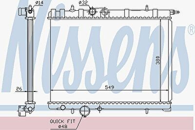 NISSENS 63697 Радиатор охлаждения двигателя (63697)