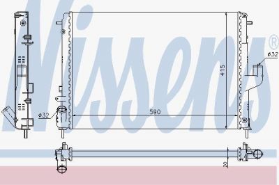 NISSENS Радиатор основной RENAULT Logan/Sandero/Duster 1,6L 16V/LADA Largus (637613)