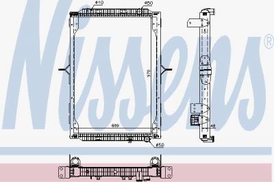 Nissens 63786 радиатор, охлаждение двигателя на RENAULT TRUCKS Kerax
