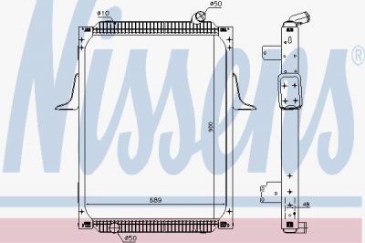 Nissens 637892 радиатор, охлаждение двигателя на RENAULT TRUCKS Kerax