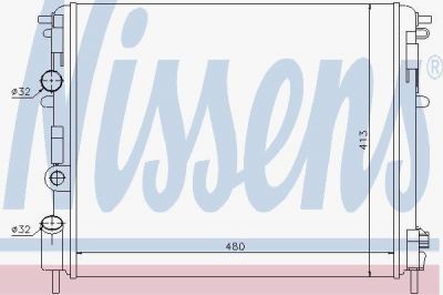 NISSENS Радиатор основной RENAULT Logan с кондиционером (637931)