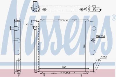 Nissens 63934A радиатор, охлаждение двигателя на RENAULT 11 (B/C37_)