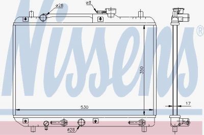 Nissens 64176 радиатор, охлаждение двигателя на SUZUKI BALENO Наклонная задняя часть (EG)