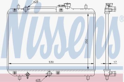 NISSENS Радиатор Suzuki Baleno (EG) 1,3/1,3i 16V/1,6i 16V/1,8GT 95-00 (1770060G00, 64177)