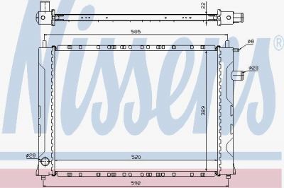 Nissens 642111 Радиатор ROVER 400 / 45 1.4-2.0 95-00