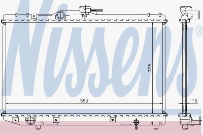 Nissens 64773 радиатор, охлаждение двигателя на TOYOTA STARLET (_P8_)