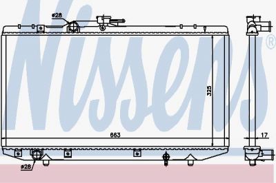 Nissens 64843 радиатор, охлаждение двигателя на TOYOTA STARLET (_P8_)