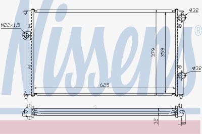 NISSENS Радиатор VW GOLF/PASSAT/VENTO 1.9D 91-99 (1H0121253AE, 65243)