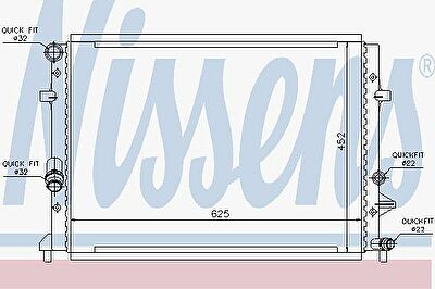 NISSENS Радиатор основной VAG+Skoda mot.1,2TSI 2008-> (65295)