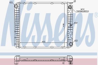 NISSENS Радиатор осн. VOLVO 240/740/940 2,0-2,3L (9142704, 65525A)