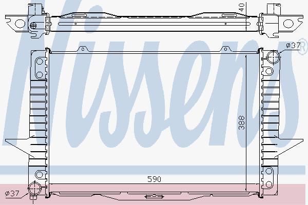 NISSENS Радиатор VOLVO VOL.850 2.0-2.5/2.5TD 91-01 (8601353, 65536A)