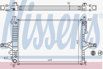 NISSENS Радиатор основной VOLVO S60 I/S80 I/V70 I/II/XC70 all АКПП (65553A)