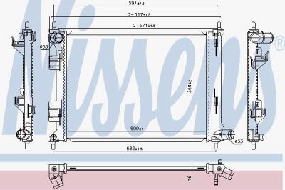 Nissens 666213 радиатор, охлаждение двигателя на HYUNDAI i20 (PB, PBT)
