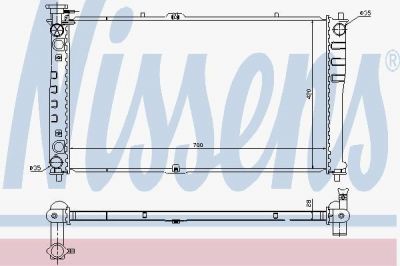 Nissens 66641 радиатор, охлаждение двигателя на KIA CARNIVAL I (UP)