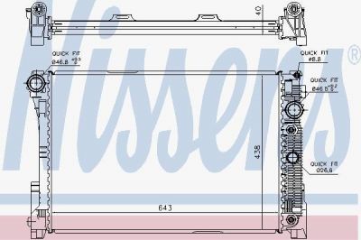 NISSENS Радиатор охлаждения двигателя MERCEDES C-CLASS W 204 (07-) C 180 (2045003103, 67162)