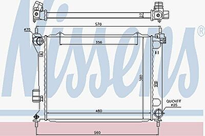 NISSENS Радиатор HYUNDAI i20 1.4CRD M/T 09- (253101J200, 67549)