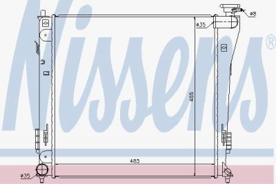 Nissens 67551 радиатор, охлаждение двигателя на HYUNDAI i40 CW (VF)