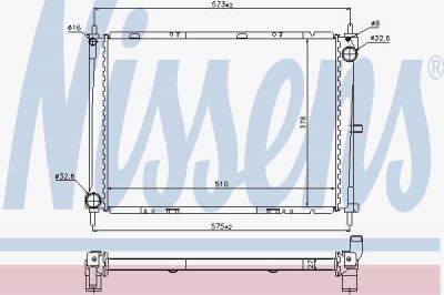 Nissens 68731 радиатор, охлаждение двигателя на NISSAN MICRA III (K12)