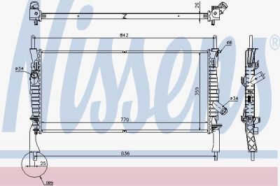 NISSENS Радиатор двигателя с кондиц Ford Transit 07/06- (1383317, 69226)