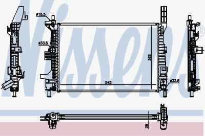 Nissens 69238 радиатор, охлаждение двигателя на FORD C-MAX II (DXA/CB7, DXA/CEU)