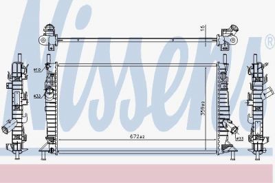 NISSENS Радиатор, охлаждения двигателя Ford Focus 04-> (69256)