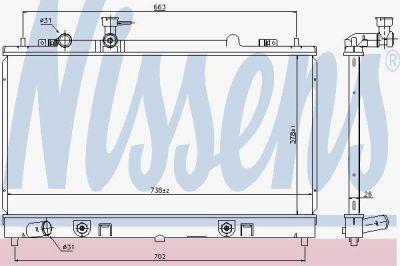 Nissens 69466 радиатор, охлаждение двигателя на MAZDA 6 Hatchback (GG)