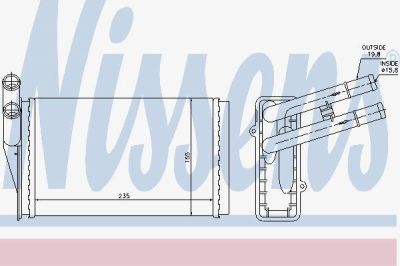 NISSENS Радиатор отопителя A80 87-94 (893819031A, 70221)