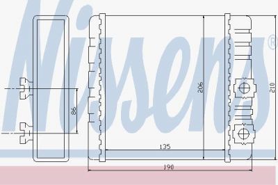 NISSENS Радиатор отопления салона с конд. E46 98-> (6411.8.372.783, 70514)