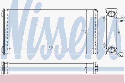 Nissens 71301 теплообменник, отопление салона на DAF 85