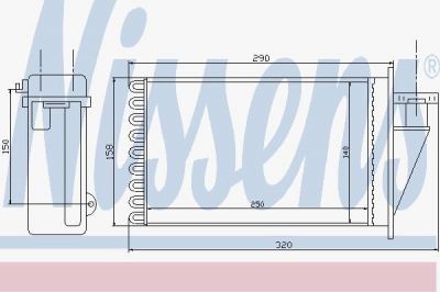 Nissens 71444 теплообменник, отопление салона на FIAT MAREA Weekend (185)