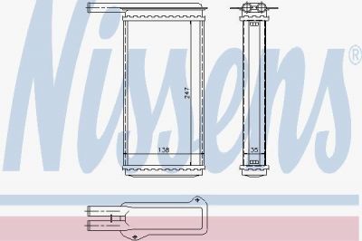 Nissens 71756 теплообменник, отопление салона на FORD SIERRA Наклонная задняя часть (GBC, GBG)