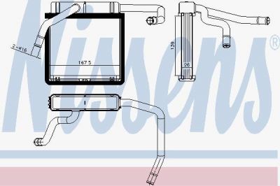 NISSENS Теплообменник, отопление салона (71775)