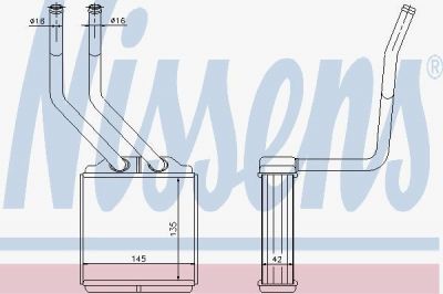 NISSENS Теплообменник, отопление салона (71776)