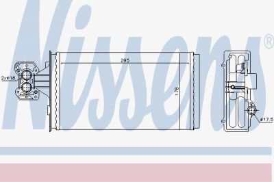 NISSENS Теплообменник, отопление салона (71803)