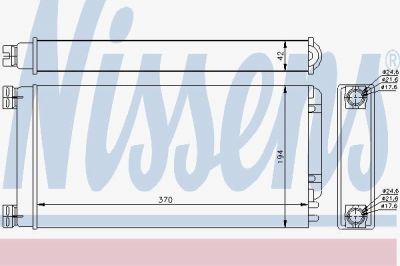 NISSENS Радиатор отопителя Plastic/Aluminium 370x190x MAN TG-A 00-> (71926)