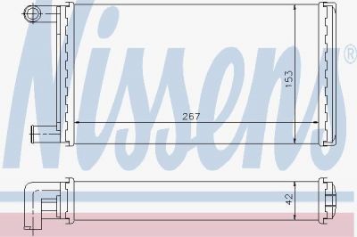 NISSENS Радиатор отопителя MERCEDES T1 207-210 (0028356201, 72004)