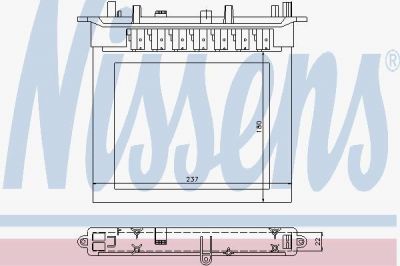 Nissens 72032 теплообменник, отопление салона на MERCEDES-BENZ E-CLASS (W211)