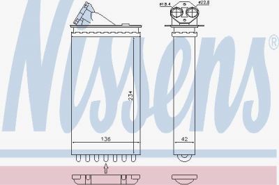 NISSENS Радиатор отопителя OPEL OMEGA B 94- (1618026, 72655)