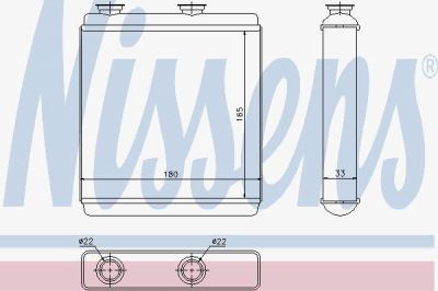 NISSENS Радиатор отопителя OPEL Meriva 1,3-1,8L 09/03-> (1618288, 72663)