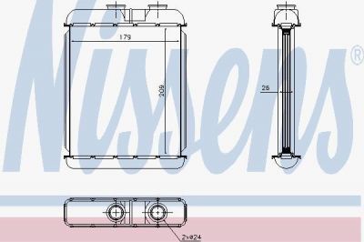 Nissens 72670 теплообменник, отопление салона на OPEL ASTRA H (L48)