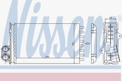 NISSENS Радиатор печки PEUGEOT 405 (644858, 72935)