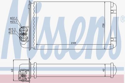 NISSENS Радиатор отопителя PSA 406 95-04 (6448G9, 72936)