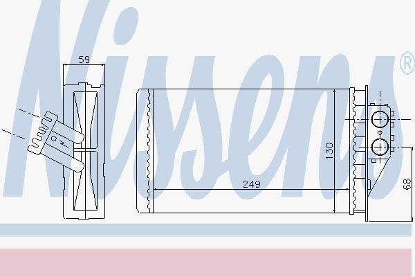 NISSENS Радиатор отопителя PSA 307 00-07 (с кондиционером)(249x120x39mm) (6448K4, 72944)