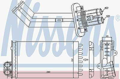 NISSENS Радиатор печки RENAULT LAGUNA 94- (7701039481, 73362)
