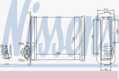 NISSENS Радиатор отопителя VOLVO VOL.850 92- (3545537, 73640)