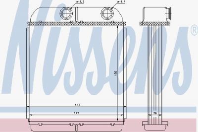 NISSENS Теплообменник, отопление салона (73644)