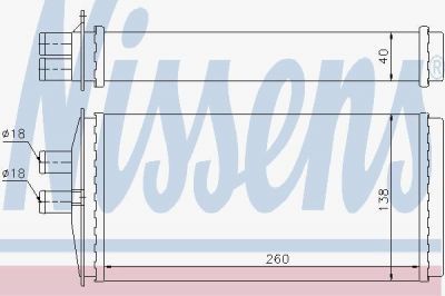 NISSENS Радиатор отопителя VAG Felicia 94-01 (259x138x41mm) (6U0819030, 73655)