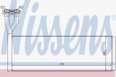 NISSENS Радиатор отопителя 450x156x33 Scania P/R/T 95--> (75005)