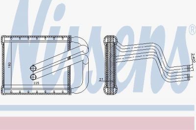 Nissens 77536 теплообменник, отопление салона на KIA CARENS IV