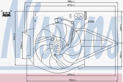 Nissens 85003 вентилятор, охлаждение двигателя на PEUGEOT EXPERT фургон (222)